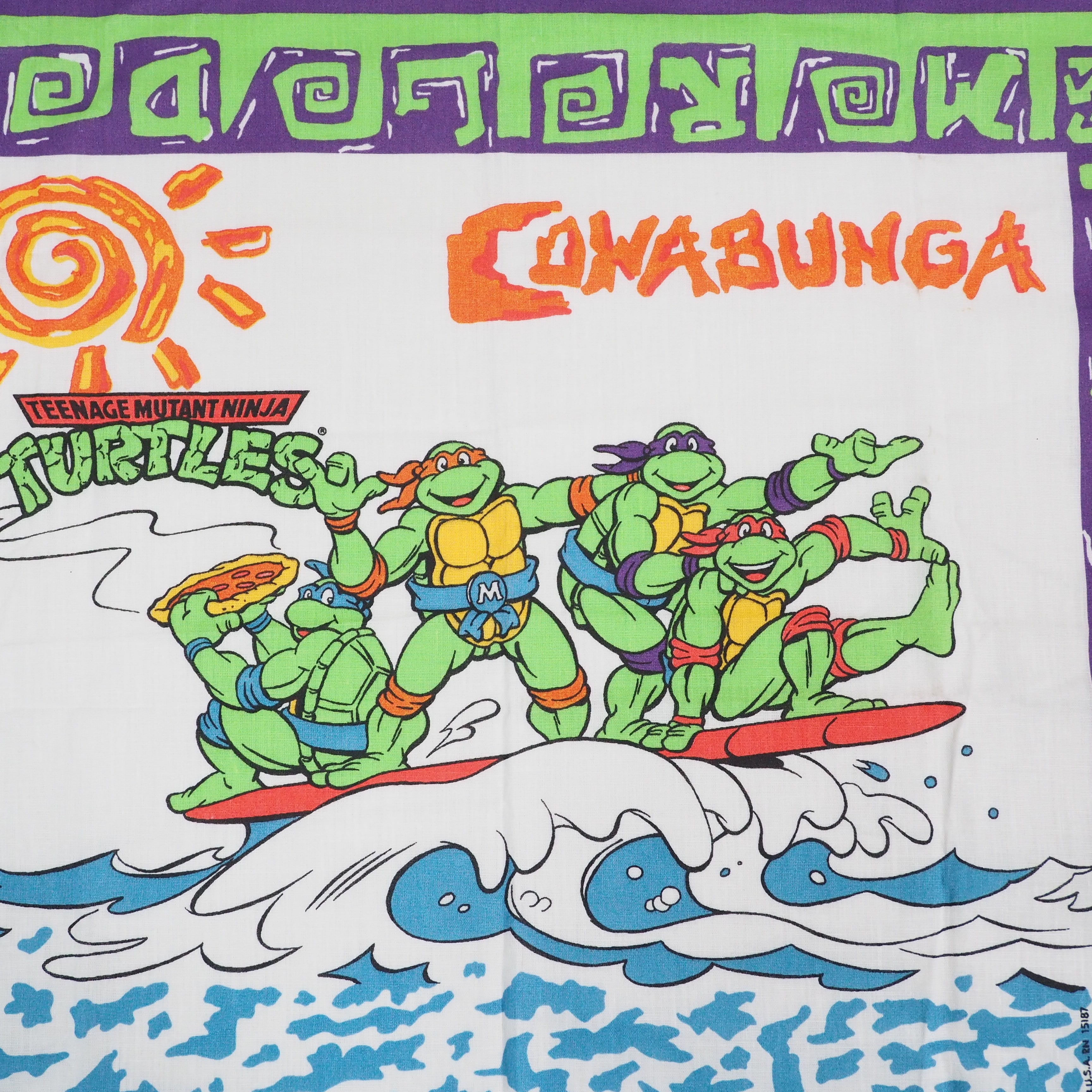90's TEENAGE MUTANT NINJA TURTLES Hav-A-Hank Bandana USA製