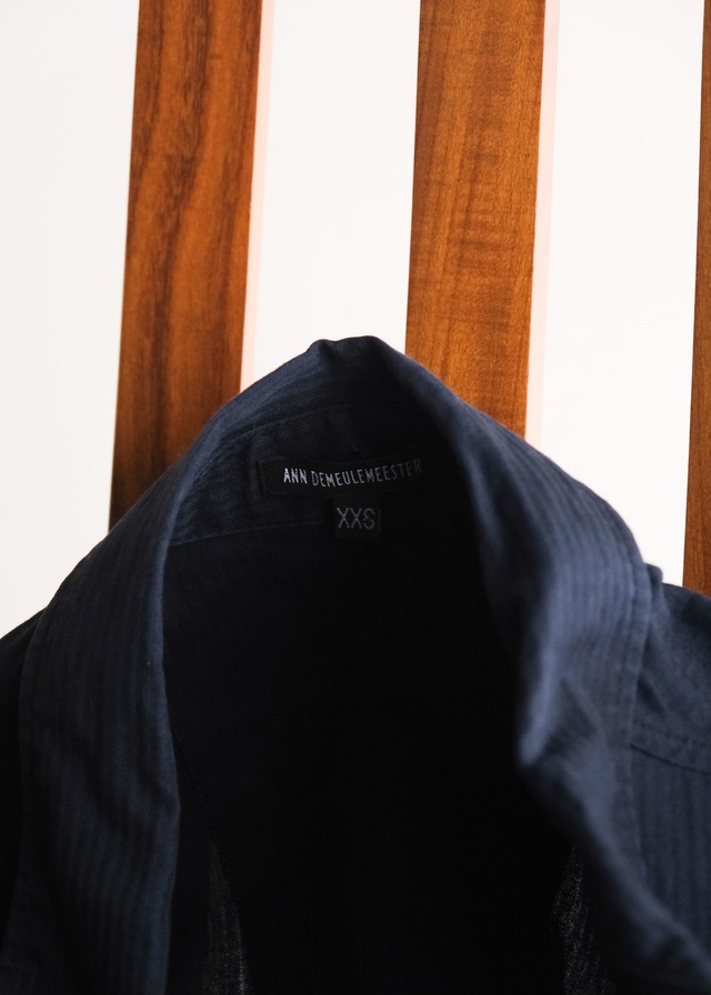 00's ANN DEMEULEMEESTER shadow stripe coverall shirt