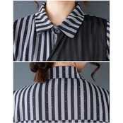 ストライプ柄 ラップデザイン ワンピース  30147