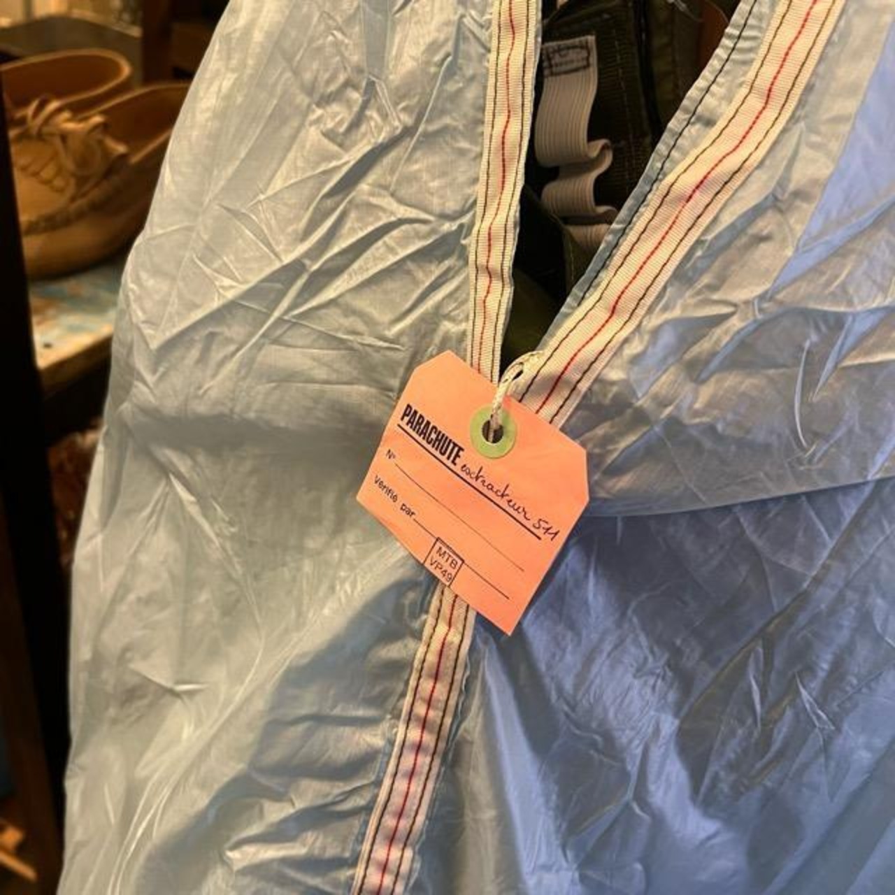 France Parachute shoulder bag Blue　フランス　パラシュートショルダーバッグバッグ　ブルー　ショルダーバッグ