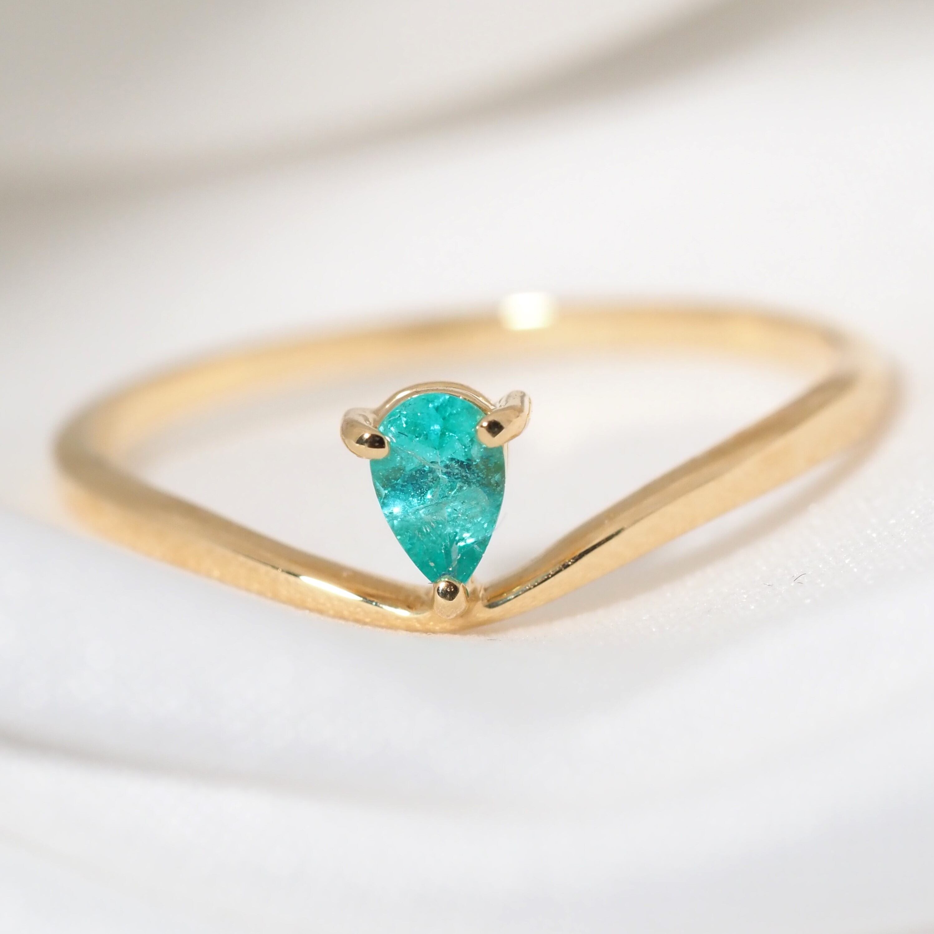 ブラジル産 パライバトルマリン リング 0.123ct k18 | fortejewelry