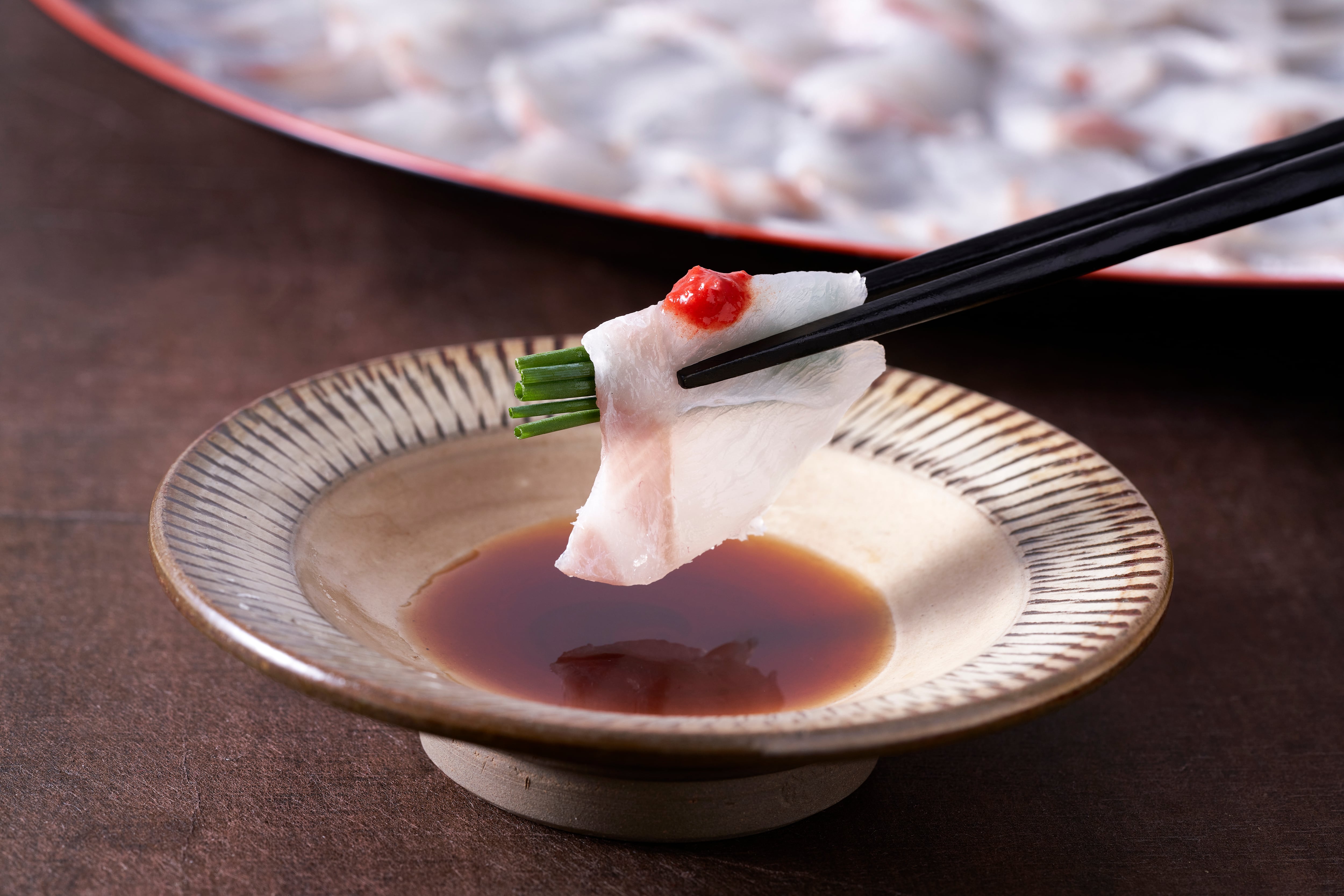 クエ菊盛刺30㎝・鍋セット（30cm皿付：2〜3人前）
