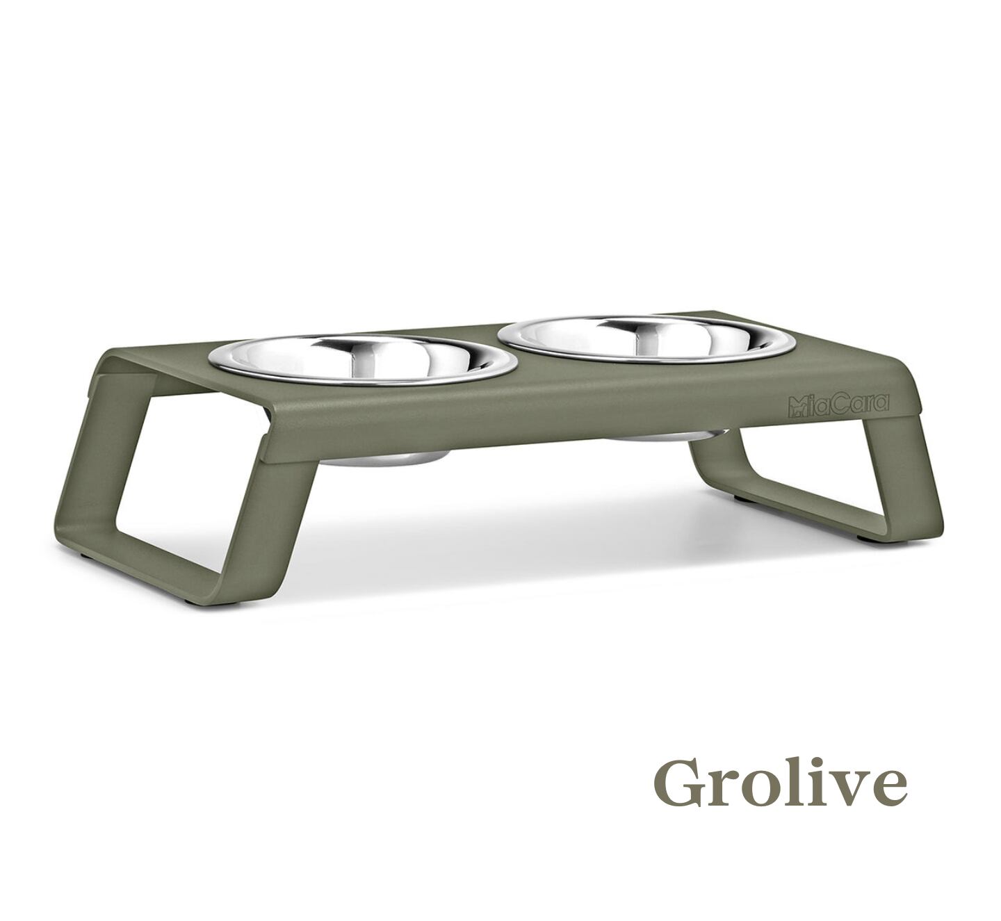 MiaCara Dog Feeder ミアカラ ドッグフィーダー　フードボール MiaCara Desco - Dog Feeder with Stainless Steel Bowls S | With Wanko