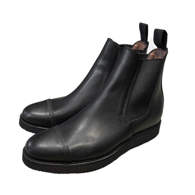 SANDERS / MILITARY CAP TOE CHELSEA BOOTS "Waxy Leather" (サンダース ミリタリー キャップトゥ  チェルシーブーツ サイドゴア) | WhiteHeadEagle