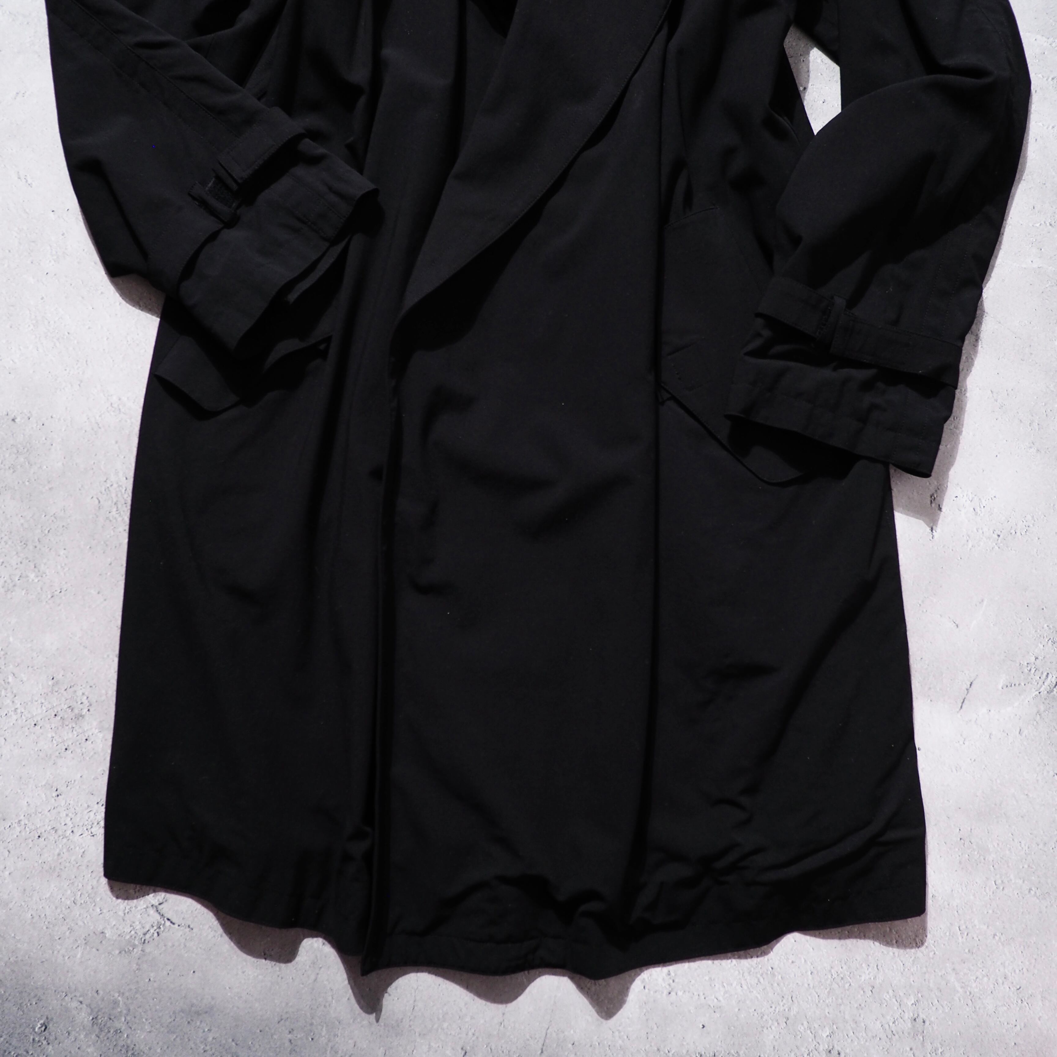 Jean paul GAULTIER HOMME black drape trench coat