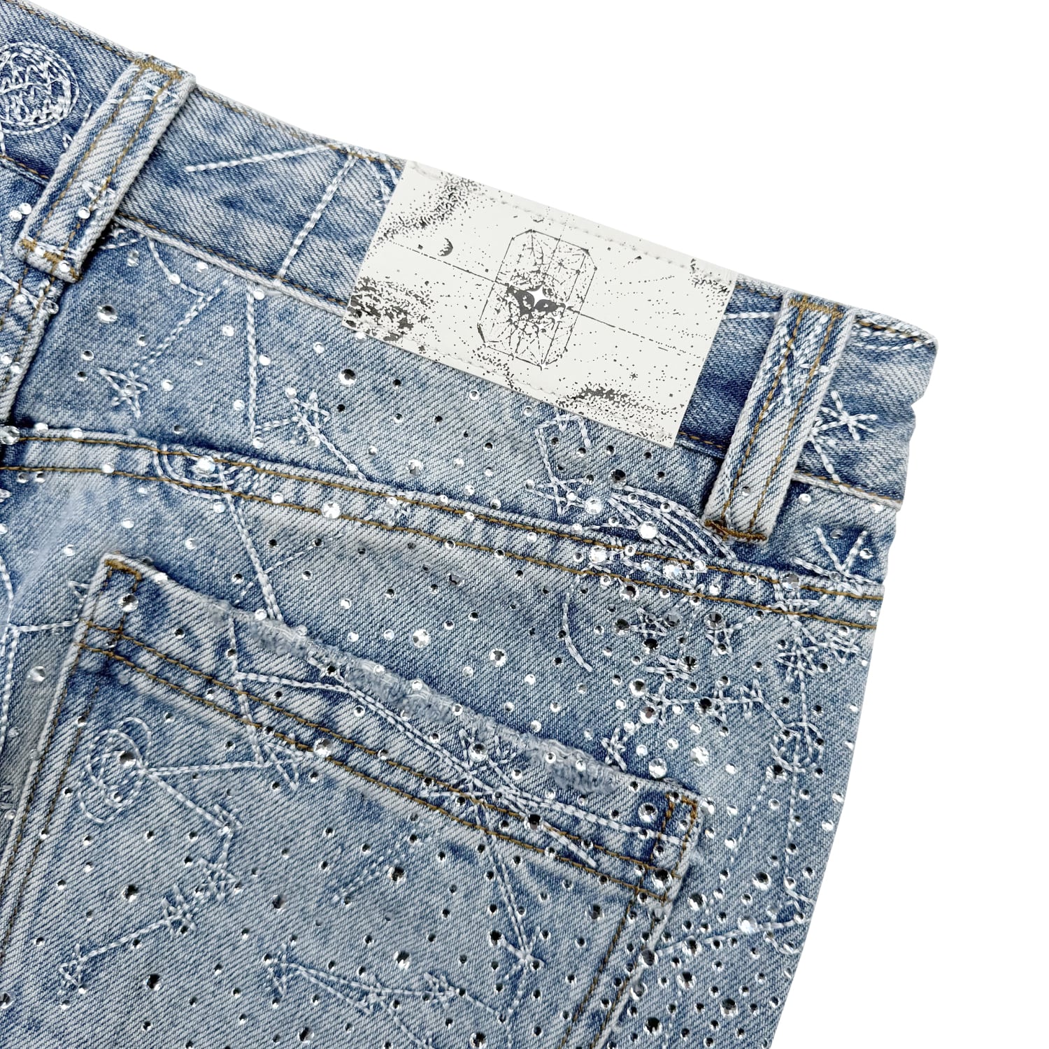 Birth Of Royal Child / 20K Zodiac Diamond Denim Pants | HOLICK