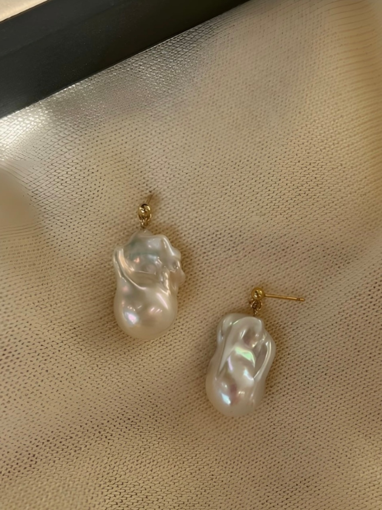 Pearl earrings 14k gold filled【H00007】