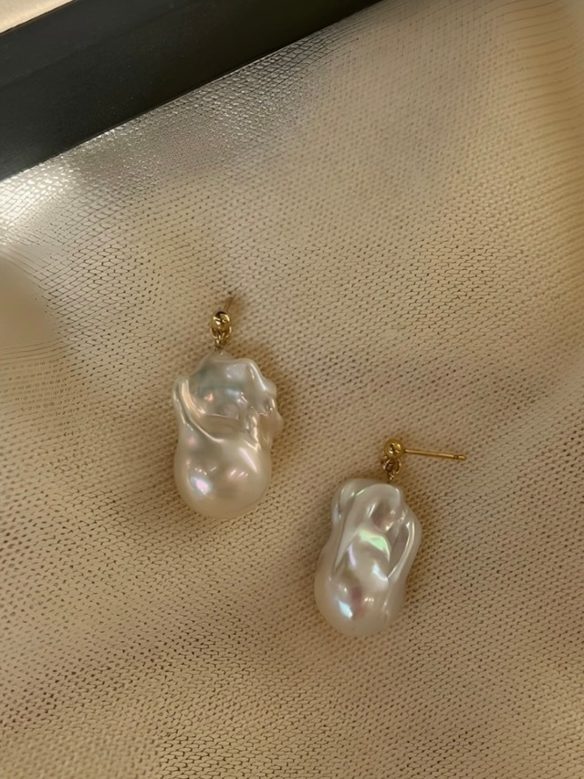Pearl earrings 14k gold filled【H00007】