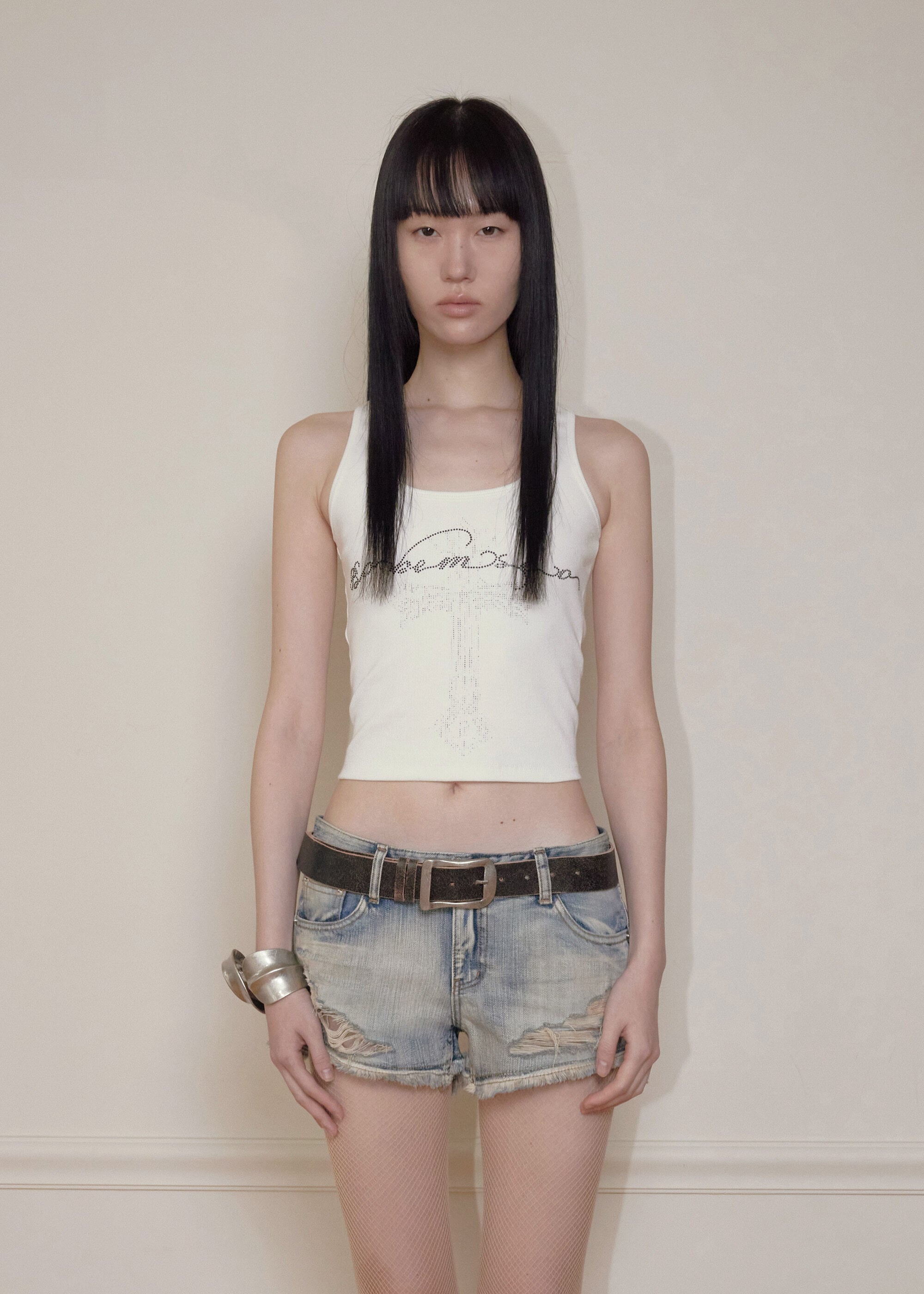 BOHEMSEO] JEWEL TANK TOP, IVORY 正規品 韓国ブランド 韓国通販 韓国