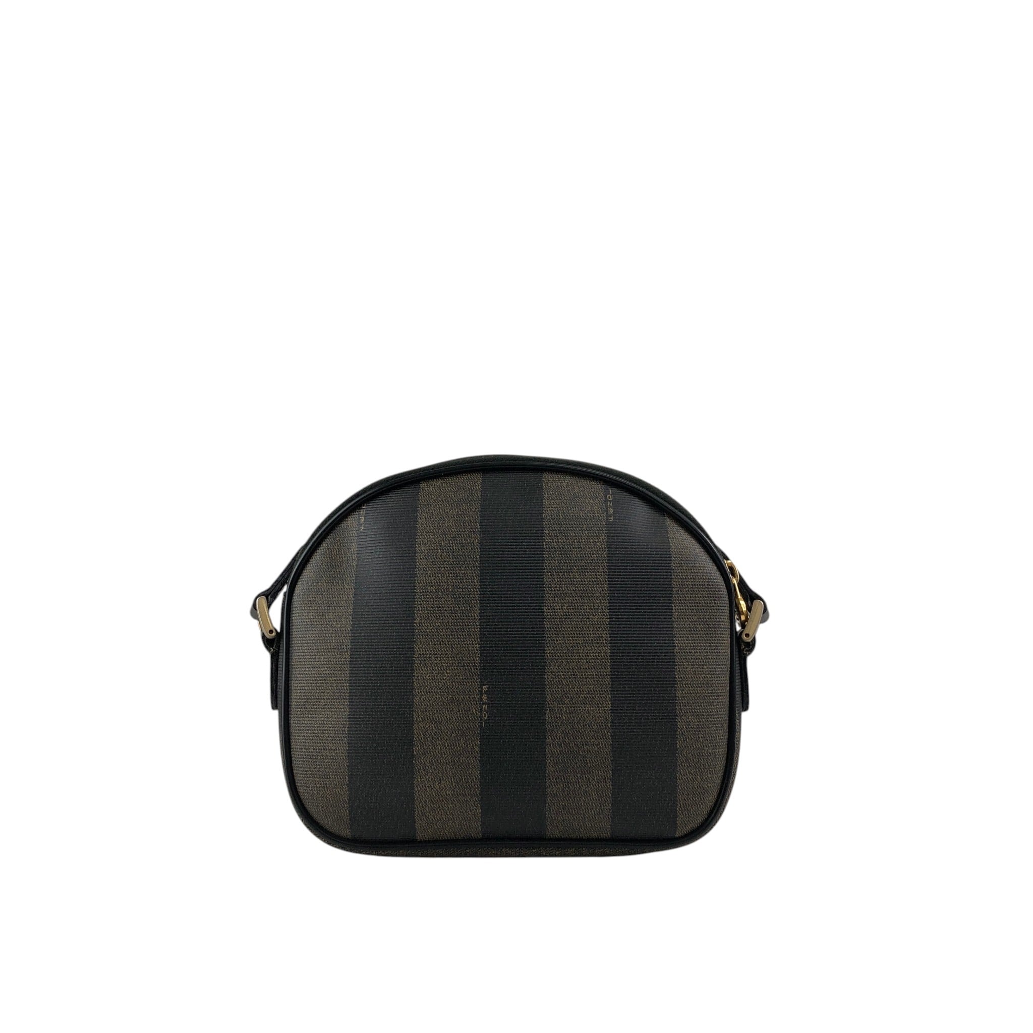 本物 フェンディ FENDI PVC ショルダーバッグ ポシェット ブラウン バッグ 中古・ FENDI フェンディ ぺカン ショルダーバッグ ブラウン FFロゴ PVC