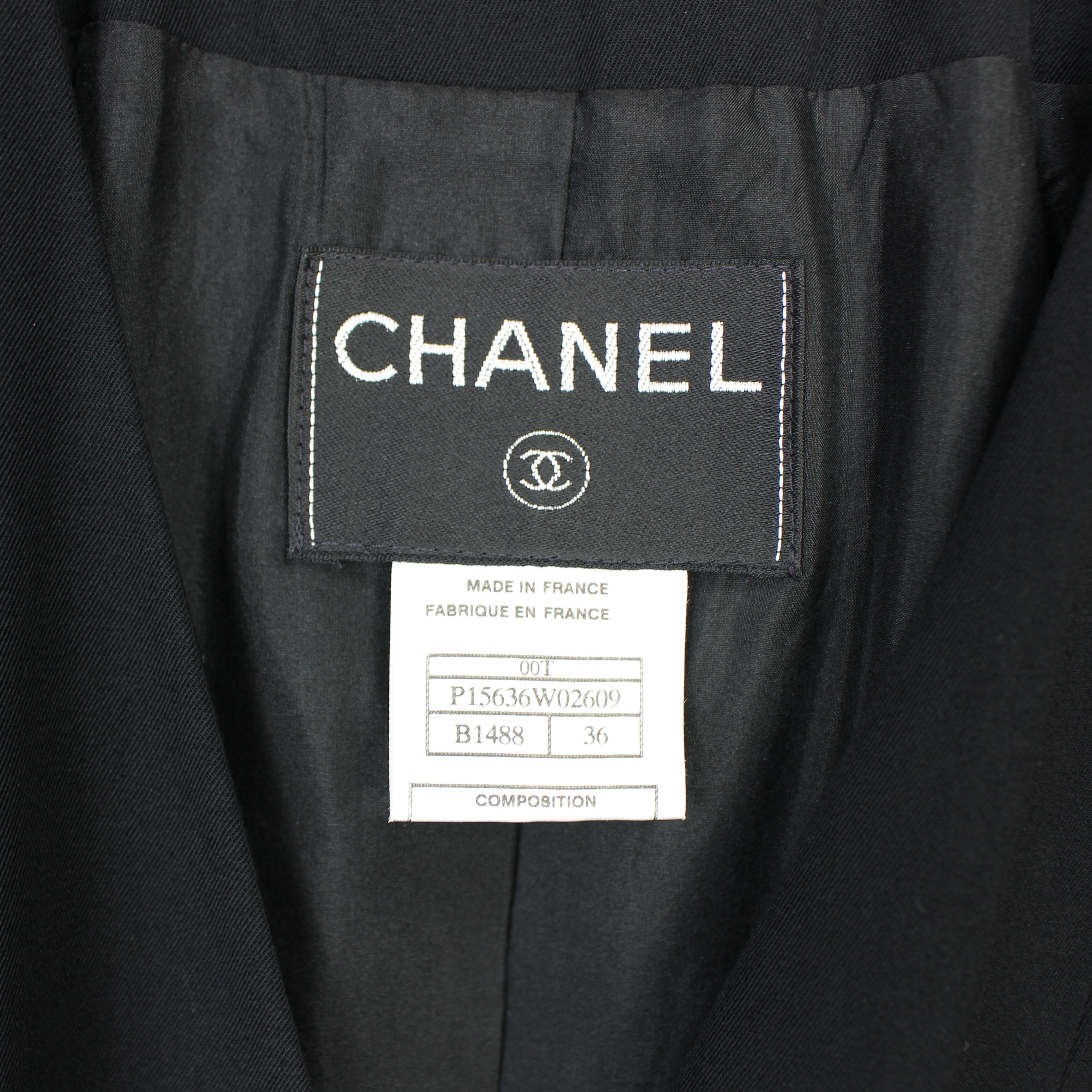 CHANEL 00T COCO MARC BUTTON WOOL SET UP MADE IN FRANCE/シャネル