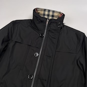 BURBERRY バーバリー 裏チェック ノバチェック ダウンライナー付き コート サイズ M /メンズ/ブラック/襟フード収納/三陽商会