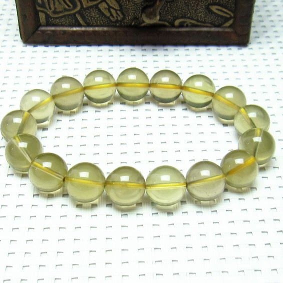 ミルキークォーツ イエロー ブレスレット 12mm [M便 1/10] 111-1725