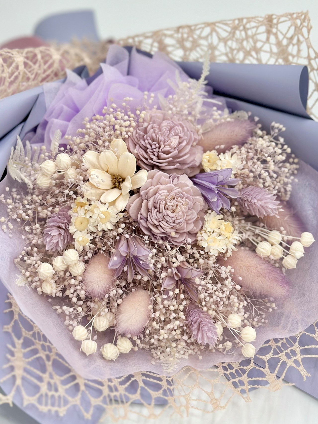 ドライフラワー花束(藤色) □Sサイズ 【定番商品】 画像2