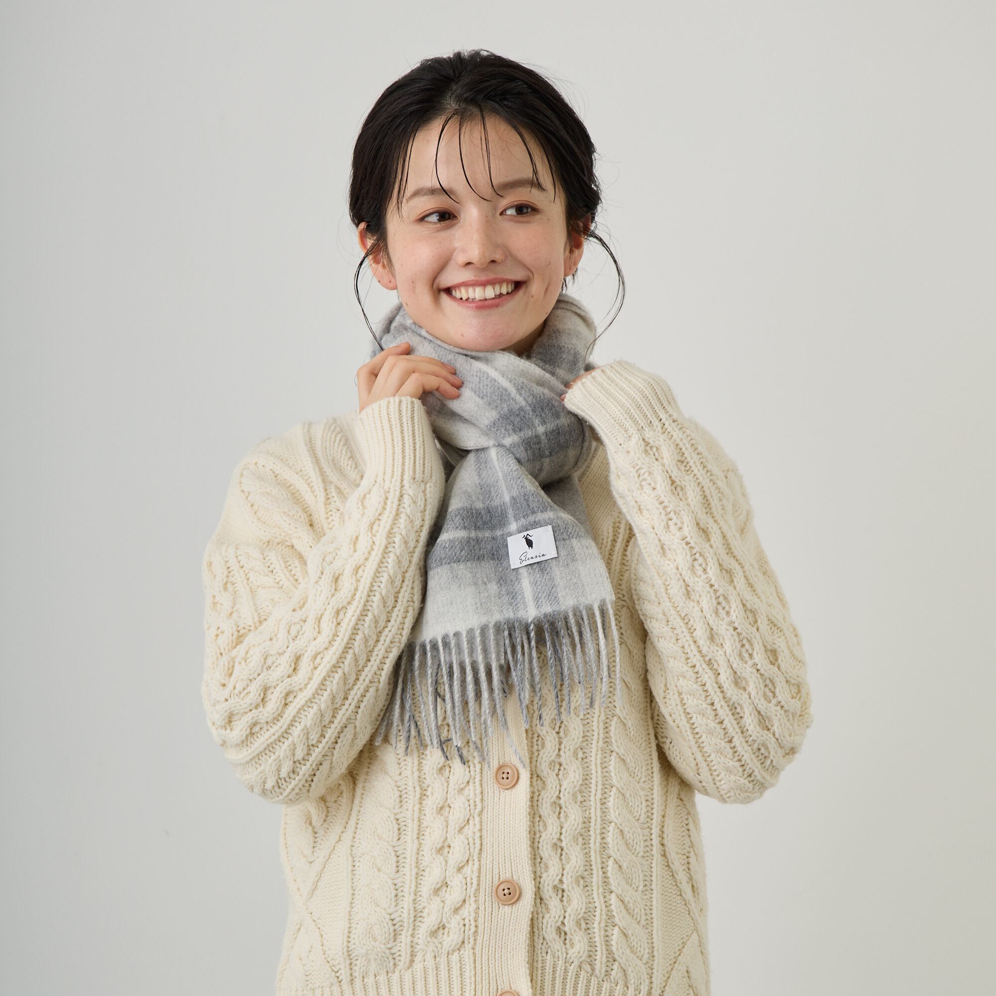極美品　Acka ホワイト マフラーロングコート Acka.｜ エーシーケーエー｜公式オンラインストア – Acka online store