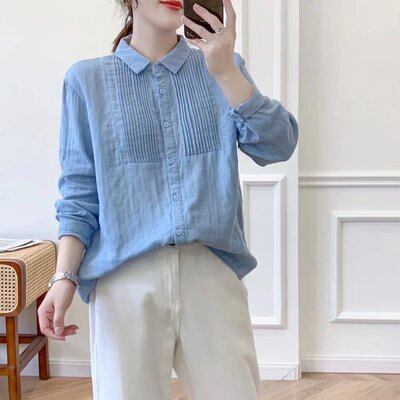 オーバーサイズ ストライプ シャツ トップス ブラウス 袖あり 長袖 ドロップショルダー 萌袖 襟付き ワイド 前開き かわいい 大人可愛い きれいめ カジュアル 大人 おしゃれ かっこいい こなれ感 ラフ メンズライク マニッシュ ボーイッシュ ラブリー キュート ルーズ オーバーサイズ ストライプ シャツ トップス ブラウス 袖あり 長袖