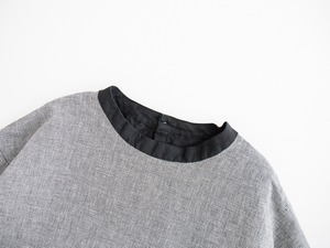 プリット prit 16/1リネンコットンハウンドトゥース7分袖クレリックPO(P81212)全2色【レターパックプラス可】