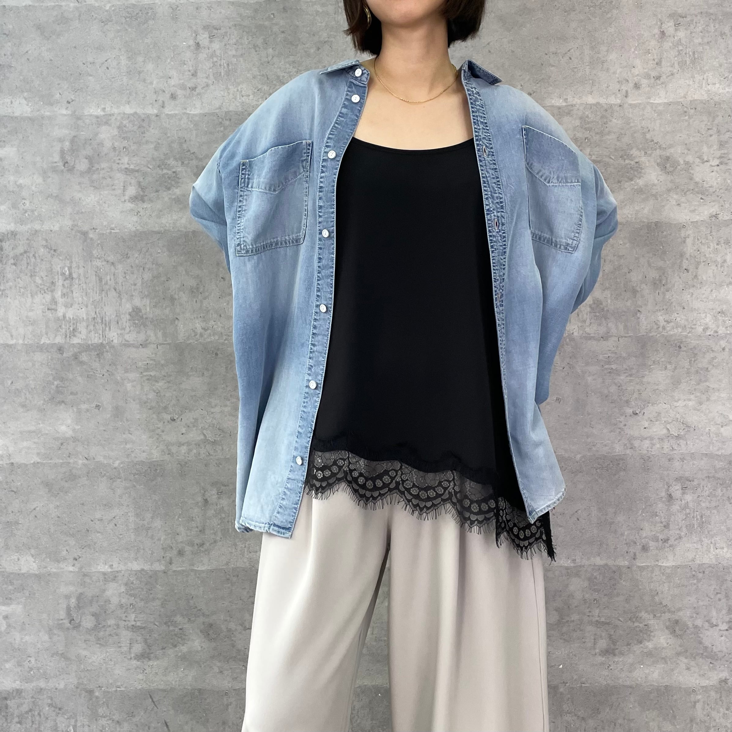 レースヘムアシンメトリーキャミソール（NO.85261716） | AnnaKerry