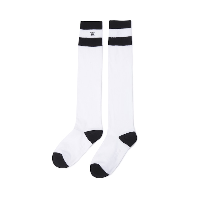 (W) THREE-TONE KNEE SOCKS [サイズ: F(AGEUWSC05WHF)] [カラー: WHITE]