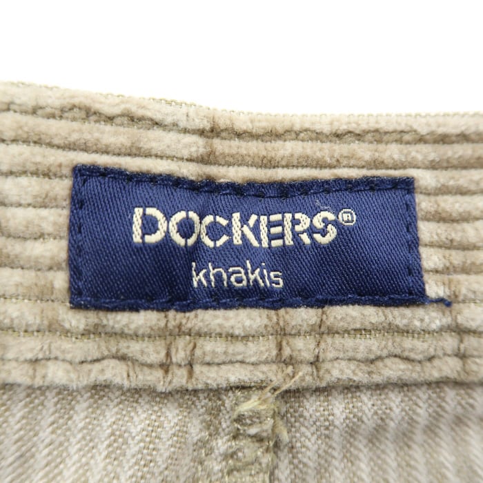 古着 DOCKERS ドッカーズ 太畝 コーデュロイ パンツ ツータック ベージュ サイズ表記：W34 L30 gd31859  Slat_Albatross_Isla_Vintage