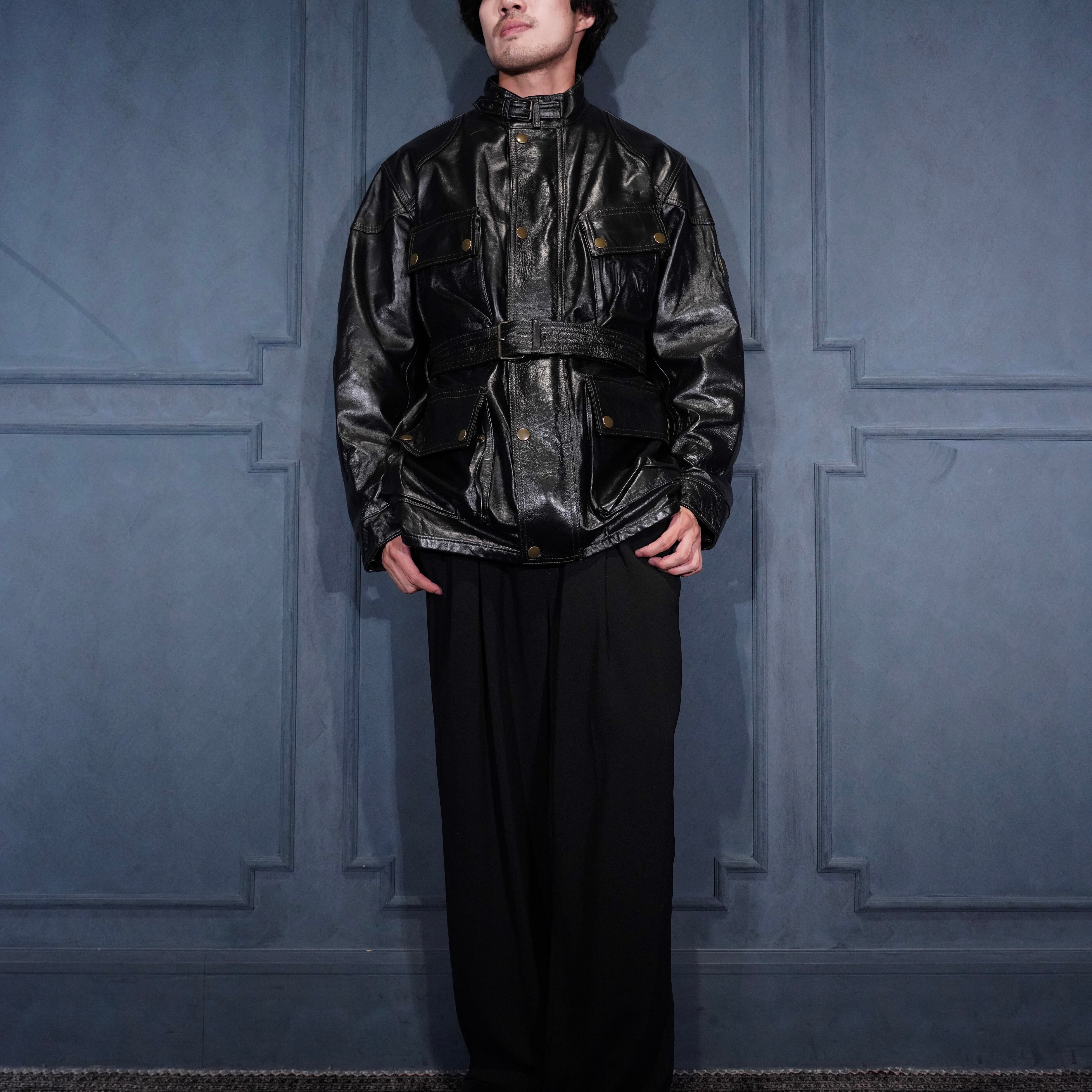 Belstaff ベルスタッフ　パンサージャケット　トライアルマスター　本革　黒 SPECIAL ITEM* EU VINTAGE Belstaff PANTHER JACKET LEATHER JACKET