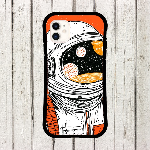受注生産 iPhoneケース 宇宙飛行士のレトロポスター｜レトロ宇宙 RFSP017B