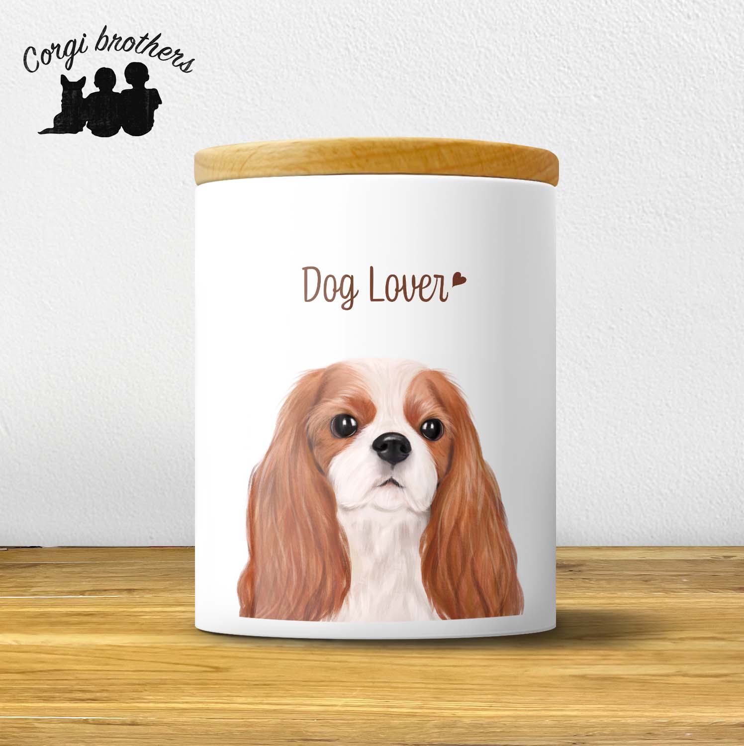 キャバリア 水彩画風 毛色4色 】 キャニスター お家用 プレゼント 犬