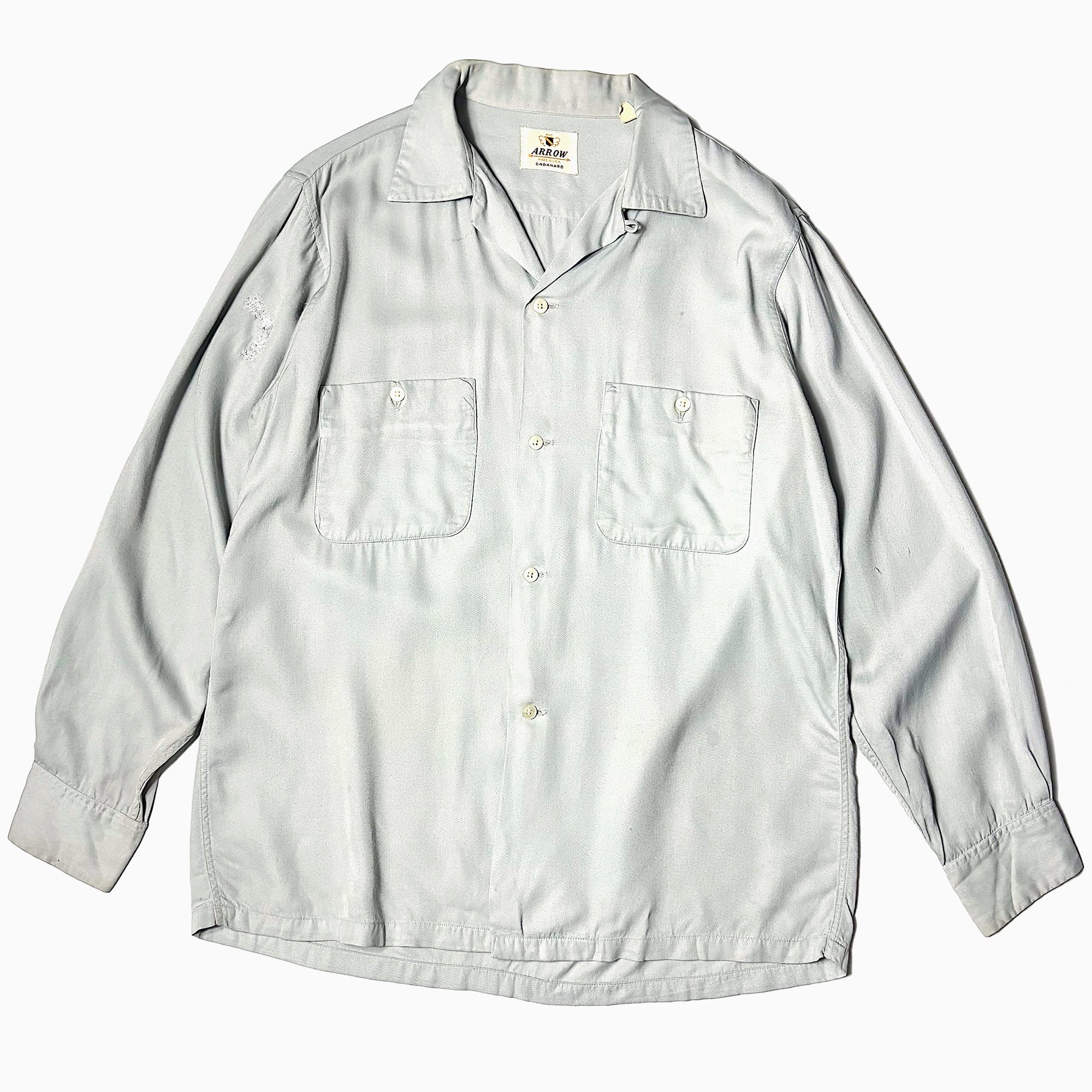 Vintage 40～50's【Parkington】Open Collar Rayon Shirt | Antler