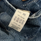 DENIME ドゥニーム ヒゲ ハチノス セルビッジ ボタンフライ デニムパンツ ジーンズ W36/インディゴ系 メンズ 希少