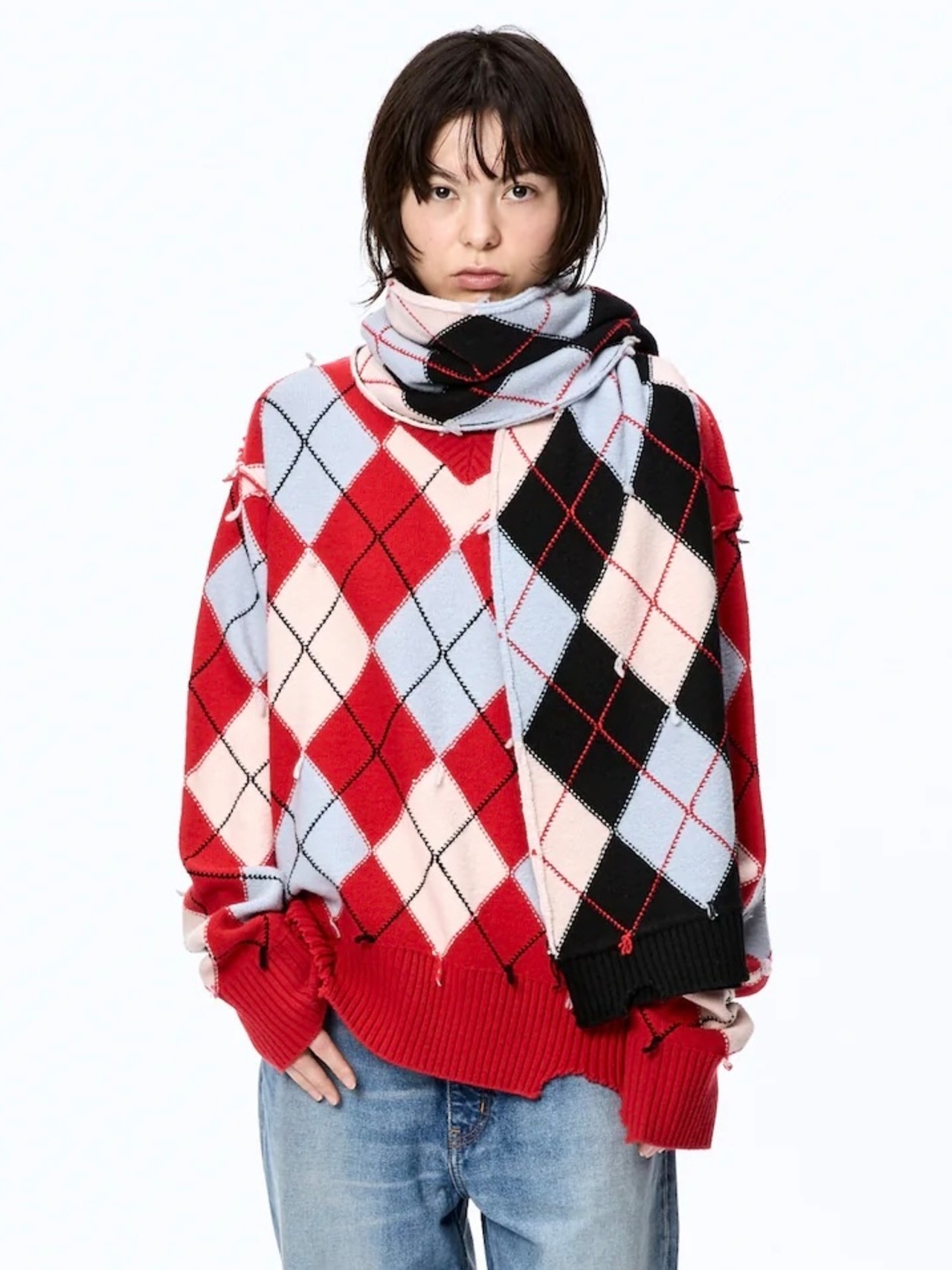 【25AW】MASU エムエーエスユー / DIAMOND SCRAPED SWEATER / セーター - 2