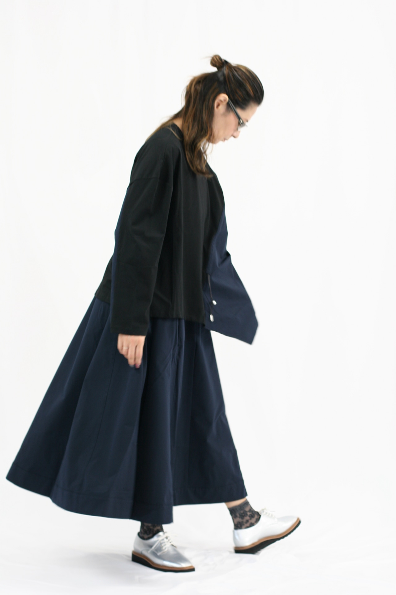 【Parc.1】Gather Tops & Taffeta skirt SET UP(108-076327)