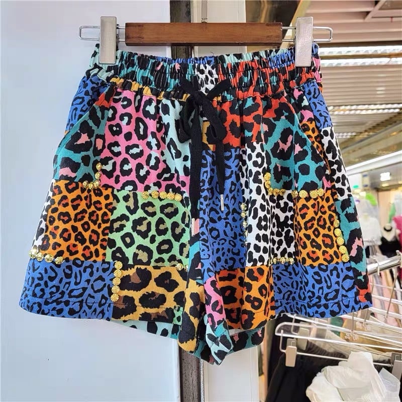 パンツ ヒョウ柄 レオパード パッチワーク ルームウェア パンツ