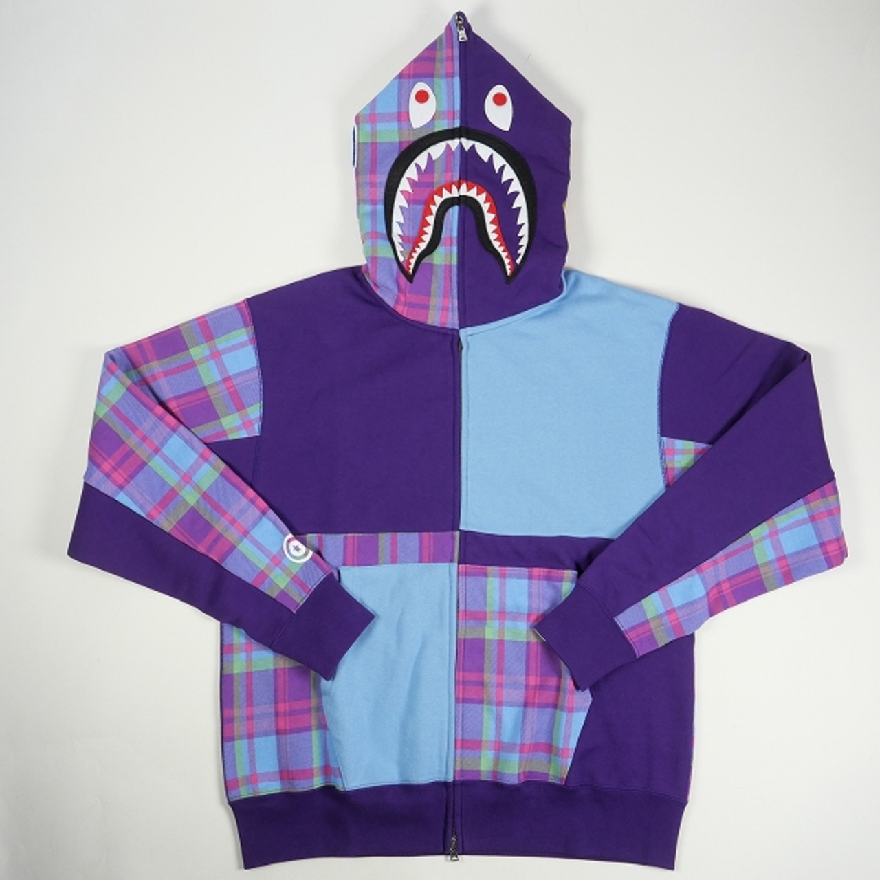 Size【L】 A BATHING APE ア ベイシング エイプ BAPE LOGO CHECK SHARK 