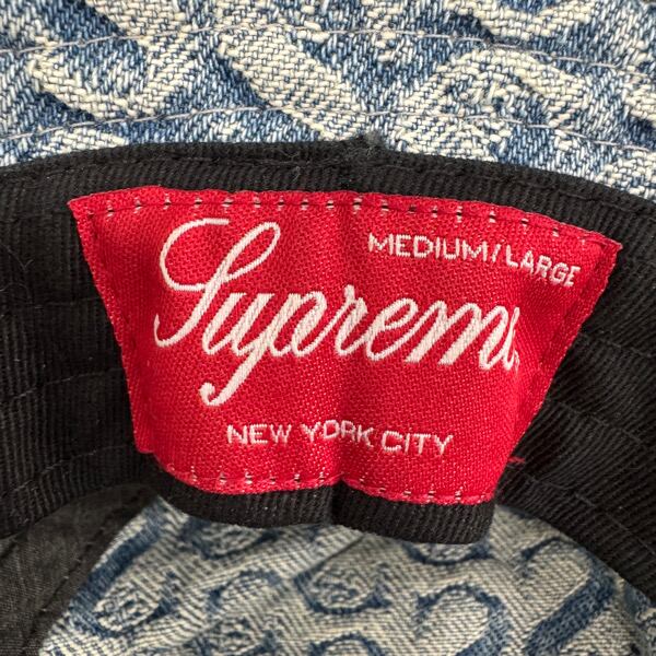 Supreme/シュプリーム【21AW】Monogram Denim Crusher Hat/モノグラム