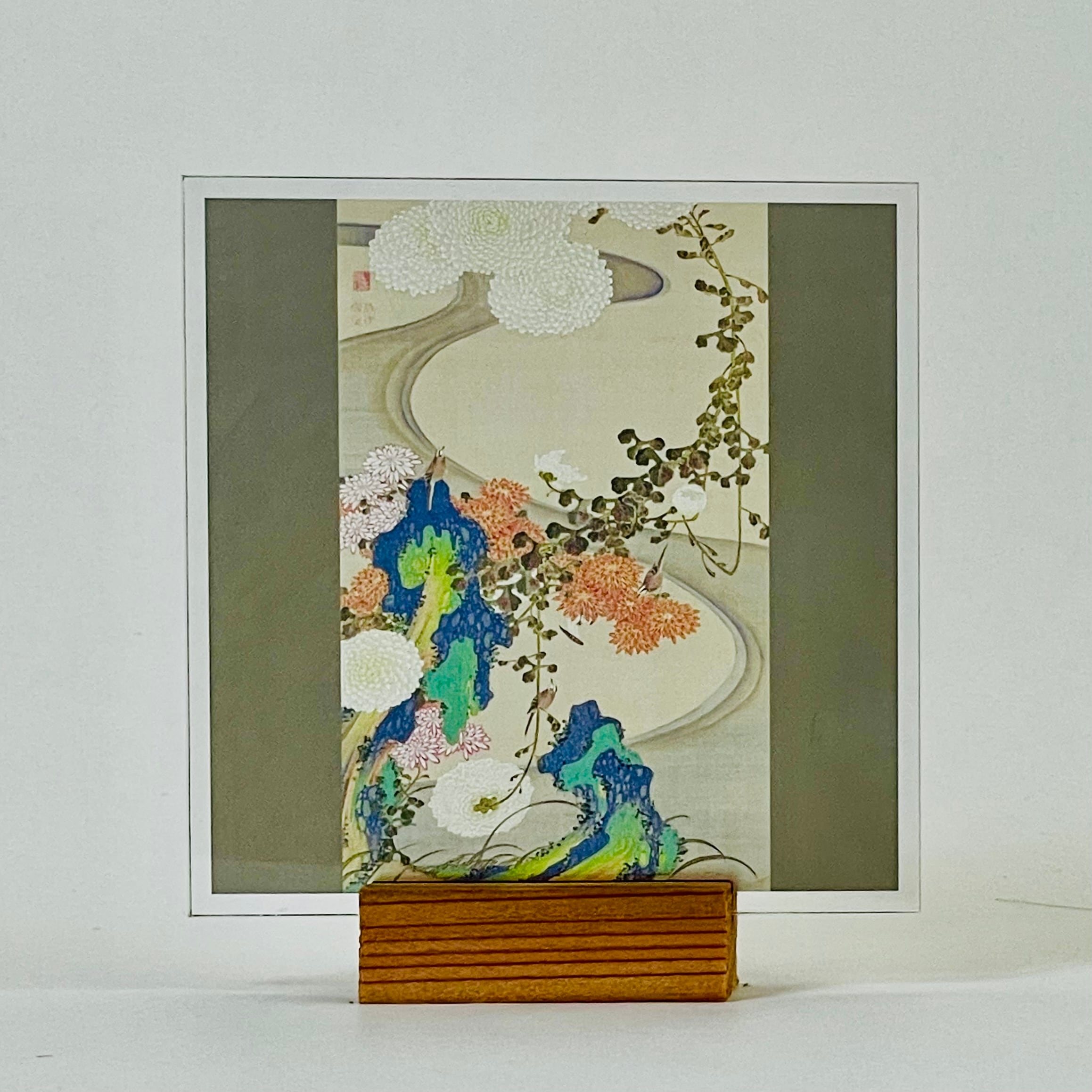 伊藤若冲 菊花流水図 / Chrysanthemums and Flowing Water | SAKEMARK