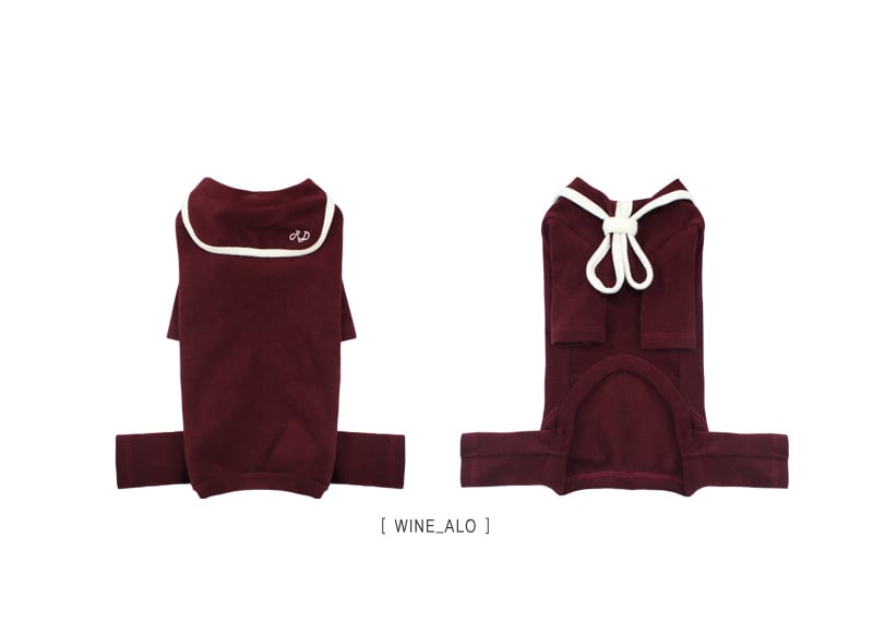 saera all in one S ~ XL / 犬の服 秋冬 新作 ストレッチ オールインワン ドッグウェア 可愛い 犬服 長袖 ロンパース お出かけ セーラー服 お揃い