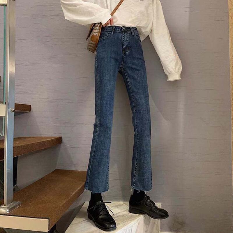 薄手ハイウェストスプリングスタイルスリム レッド 春物 スーパーモール77358556274