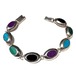 【Taxco MEXICO 925】Vintage Taxco Multi-Stone Silver Chain Bracelet【1970s-】Vintage Silver Bracelet