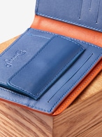 Danny P.「Leather coin wallet brown/blue」