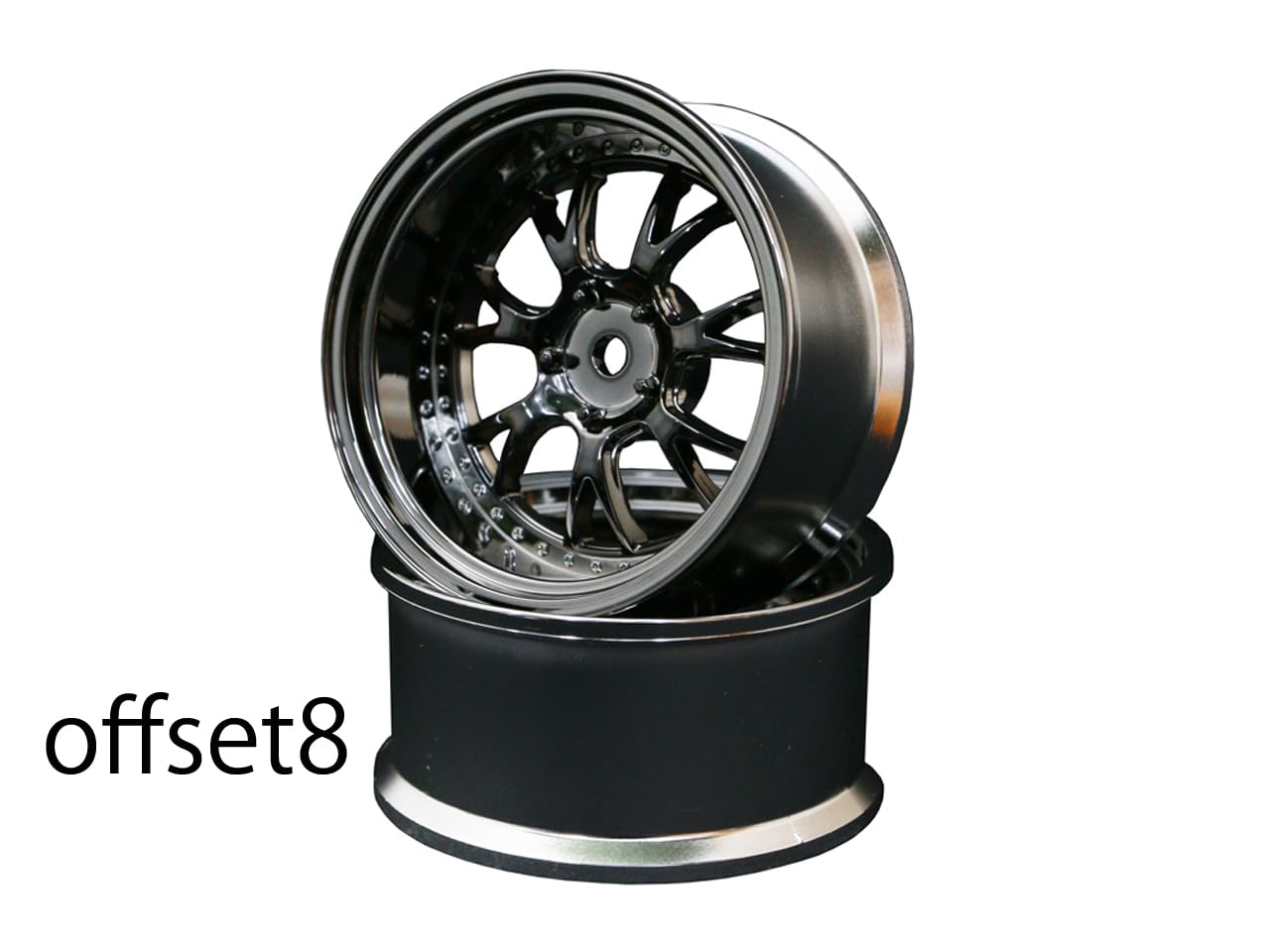 【新着特価】RC-ART SSR Professor MS3 WHEEL オフセット8(超深リム) ブラッククローム (2pcs)