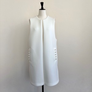 〈SELECT〉パールポケットロングジレ 908180