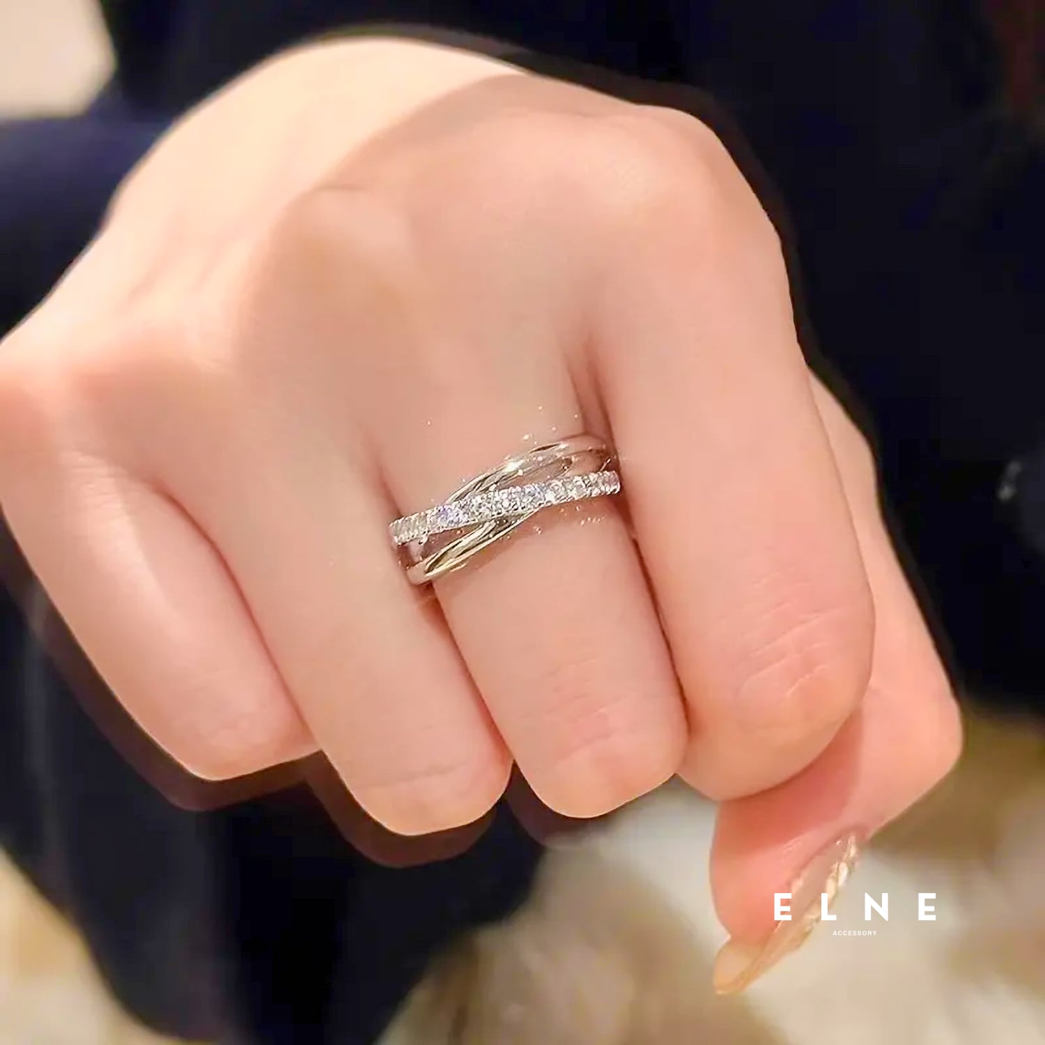 スパークルクロスリング