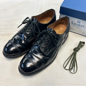 Sanders "1128B Military Derby Shoes" BLACK LEATHER SHOES《6》