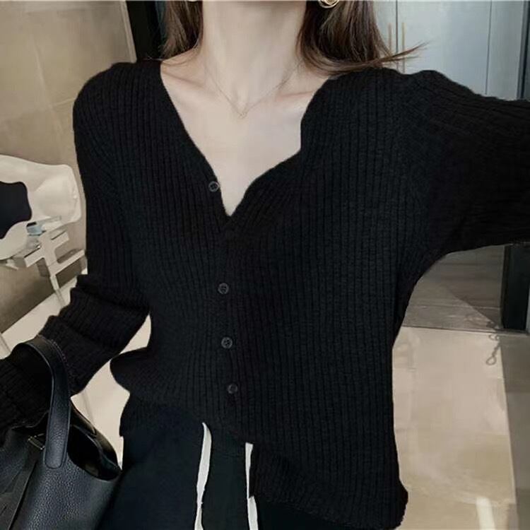 リブニットカーディガン