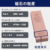 キング砥石 キングデラックス No.1000(標準型) 207x66x34 粒度:#1000 中仕上げ用