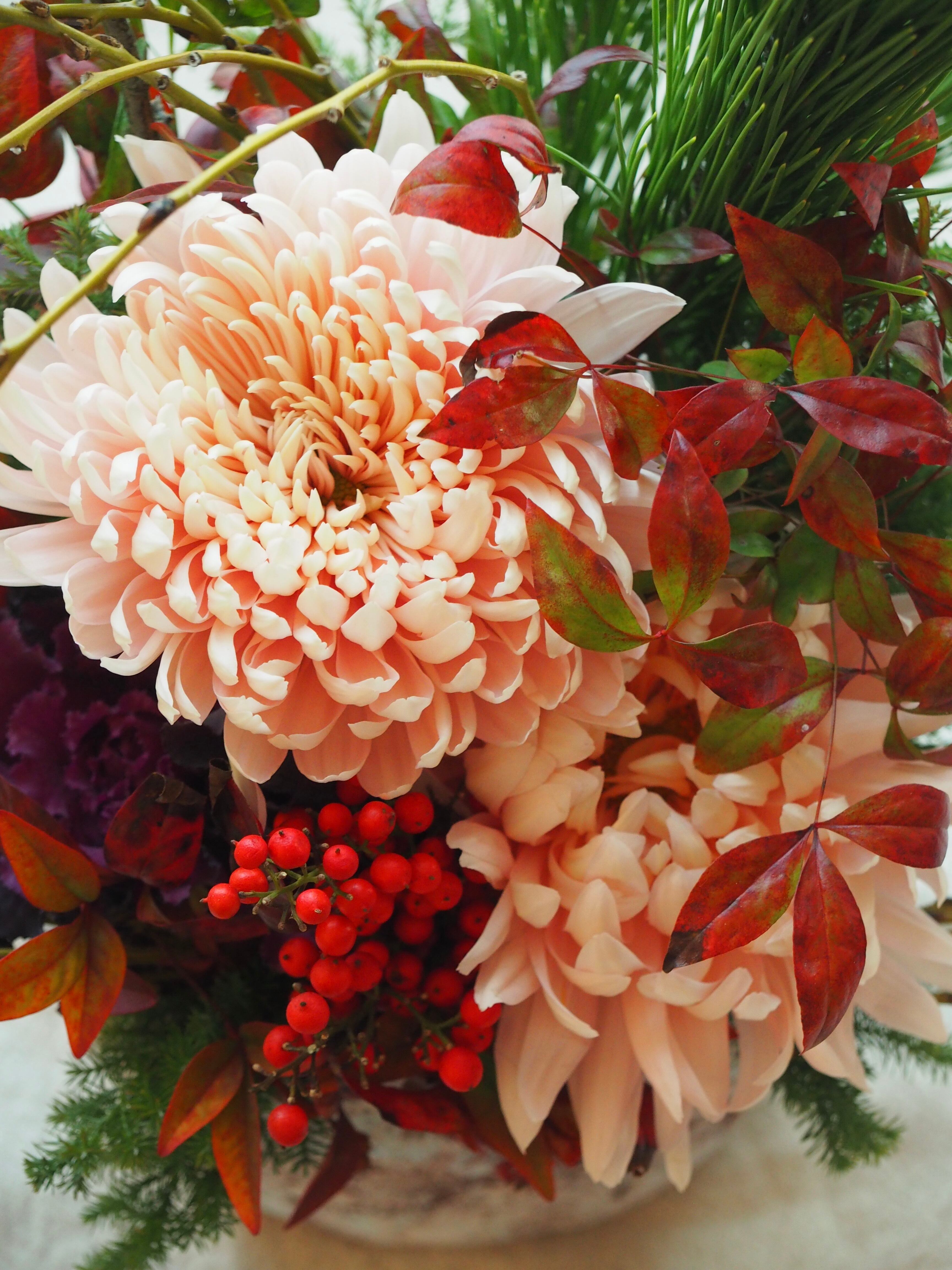 【宅配】お正月のおうち花 アレンジタイプ 【松】【26~28いずれか着】