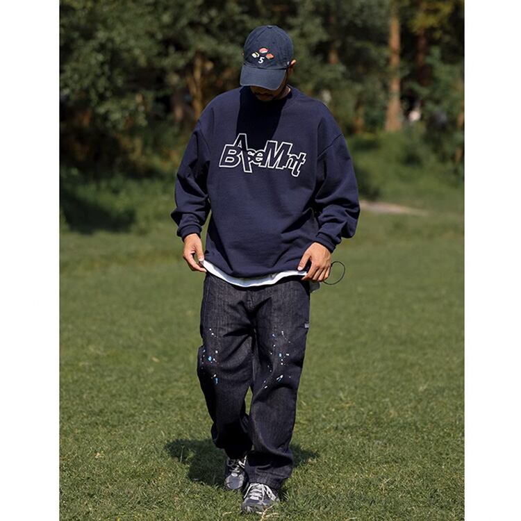 ★LETTER PRINT PULLOVER TOP　　　A0735