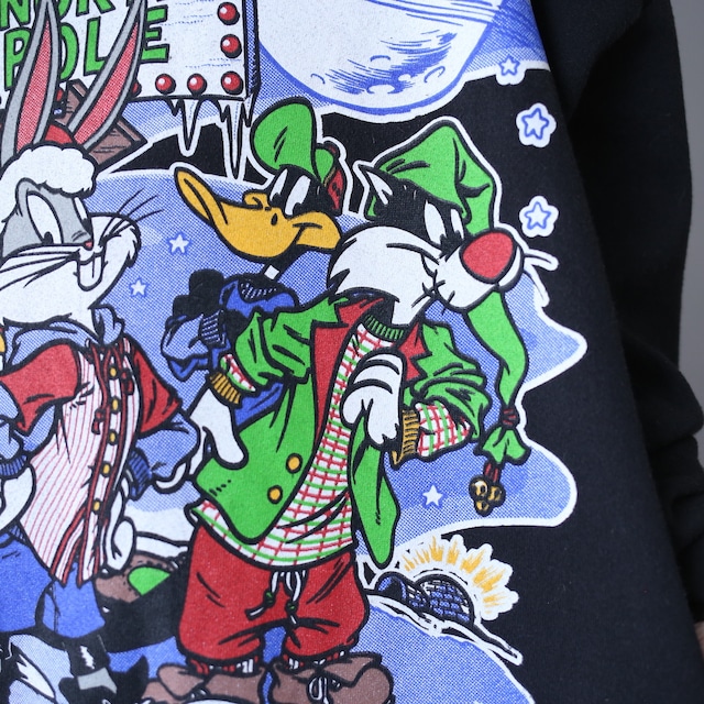 "LOONEY TUNES" Xmas dream printed over silhouette sweatshirt