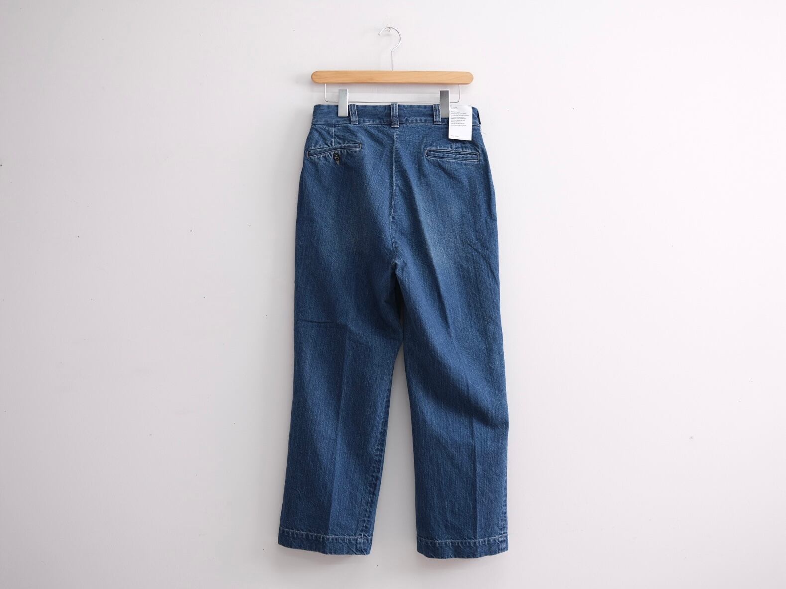 CIOTA”11.5oz DENIM SLACKS MID BLUE-D” | Lapel online store
