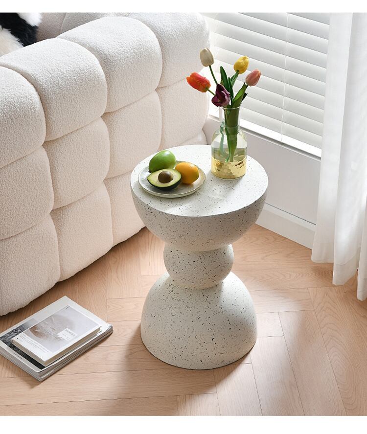 大理石調のチェス型サイドテーブル 2種 | Russel 海外インテリア